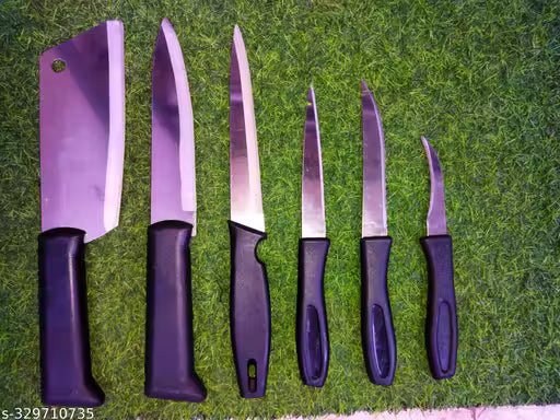 DNJ ORIGINAL knife set kitchen Knife and knives Set with sharpe edge, Stainless Steel quality 6 Knifes, SCISSOR for Kitchen use Knife Set for Kitchen with stand,.//(pack of 7)